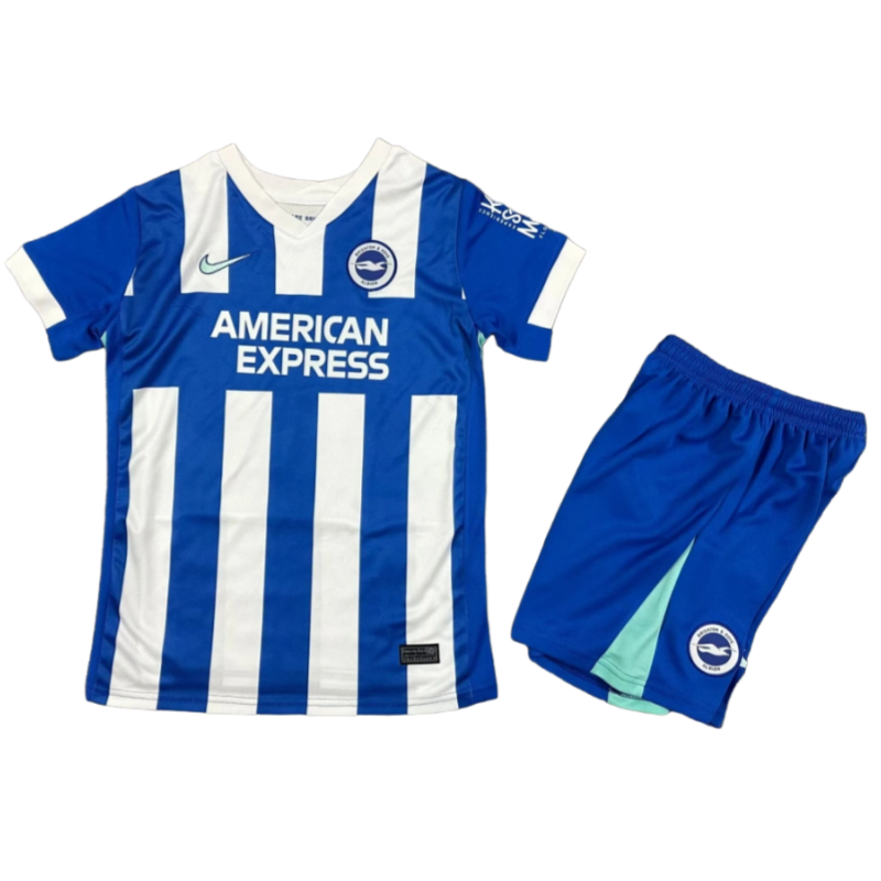 01b9b251a59e7d06a27b4f36269d95e9-1-1111-1-7 Brighton Heimtrikot für Kinder, Fußball, Trikot-Set 2025/26, Fan-Version - Image 1