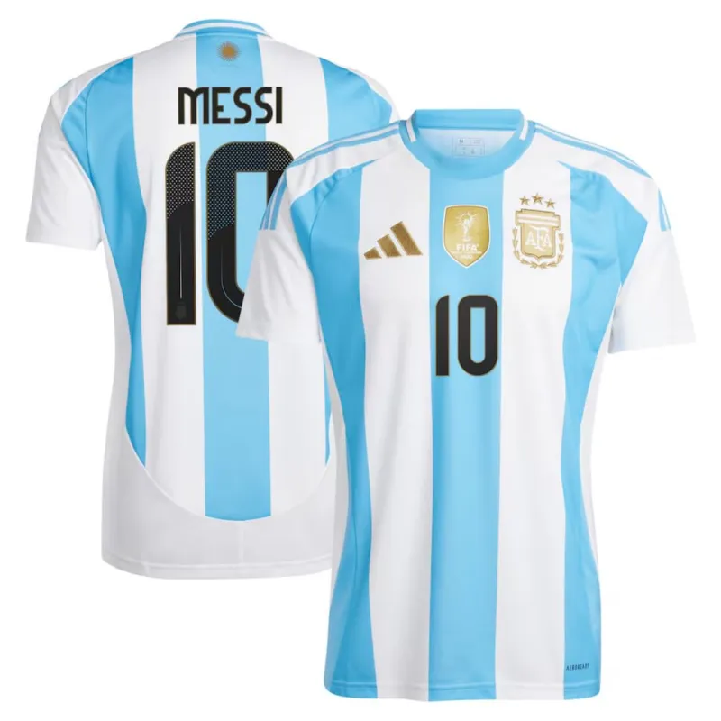 02544fb7e9 2024 Argentina Home Jersey Messi #10 Di Maria #11 J.Álvarez #9 Copa America - Immagine 1