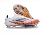 Adidas F50+ Lightstrike Pro Schnürlose FG-Fußballschuhe für festen Untergrund – Weiß/Leopard