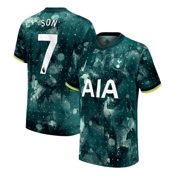 SON 7# Tottenham Hotspur Fußballtrikot – Drittes Auswärtstrikot, individuell gestaltet, Saison 2024/25