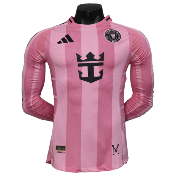 Inter Miami CF Heimtrikot in Rosa, Spielerausführung, Langarm, Saison 2025/26