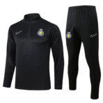 2024/2025 Al-Nassr Trainingsanzug mit halbem Reißverschluss – schwarzes Fußballtrikot