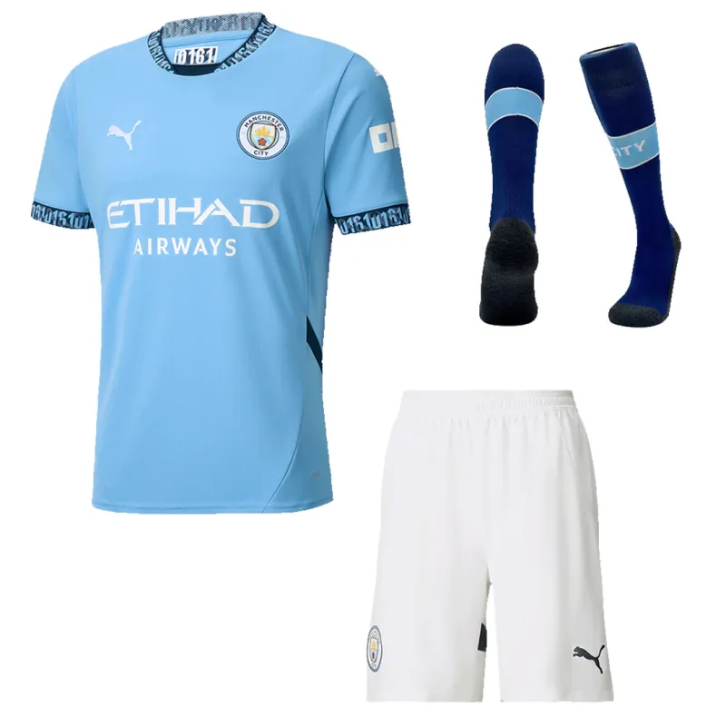 1cc0621bef 24–25 Manchester City Heimtrikot-Komplettset: Trikot + Shorts + Socken - Image 1