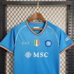 2023/24 Kids Napoli Home Kit(Jersey+Shorts) - Image 3