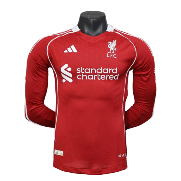 Liverpool Langarm-Trikot – Heimtrikot Fußball 2025/26 – Spielerausführung