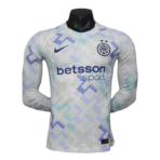 Inter Mailand Auswärtstrikot – Fußballtrikot mit langen Ärmeln, Spielerausführung 25-26