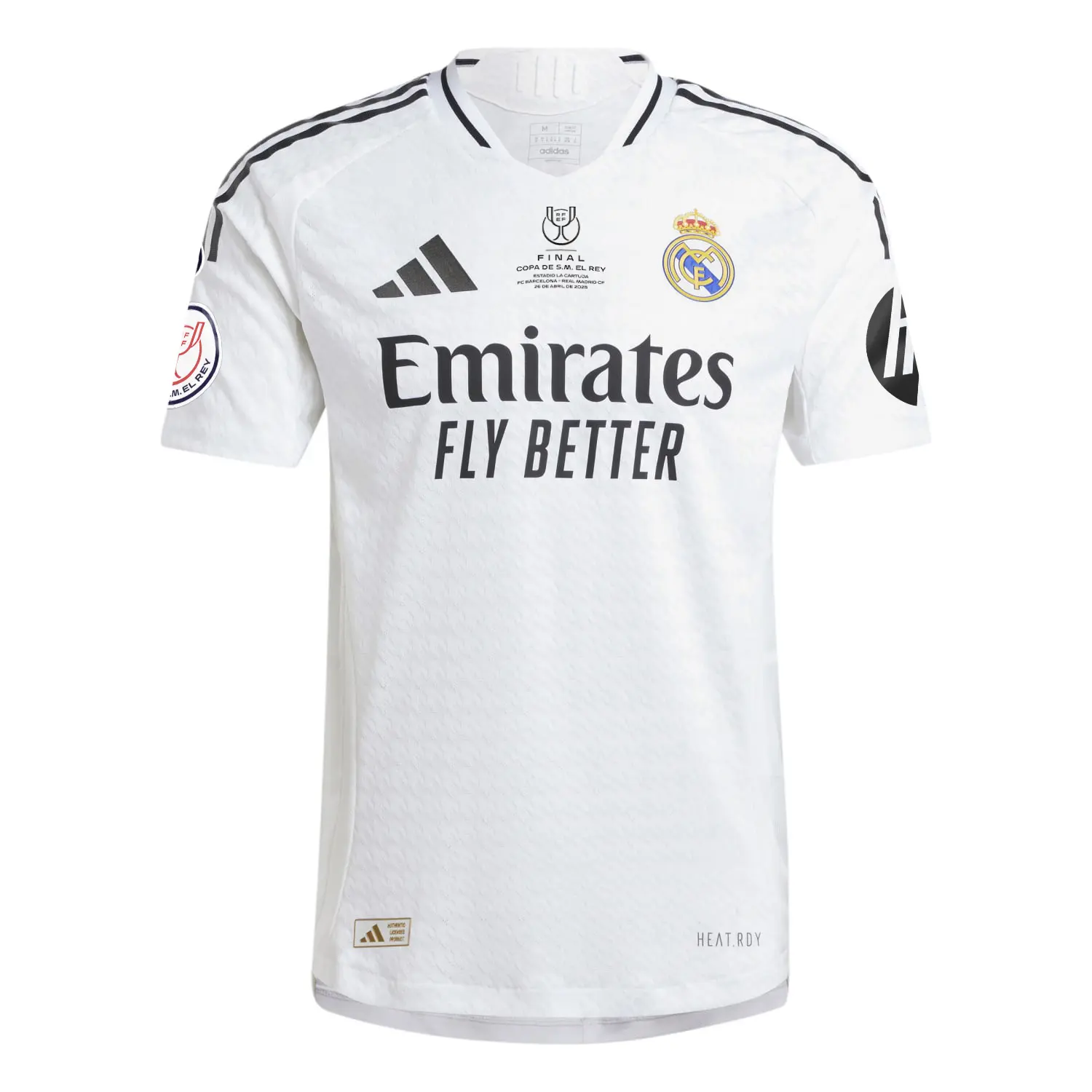 20250427162503 Real Madrid Herren-Heimtrikot für das Copa-del-Rey-Finale 24/25, weiß, Spielerausführung - Image 1