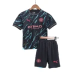 2023/24 Kids Manchester City Third Away Kit Jersey+Shorts - Immagine 3