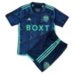 Kids Leeds United Away Kit Jersey+Shorts 2023-24