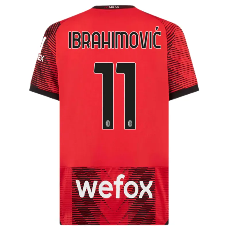 24fb92bd2a 23-24 AC Milan Ibrahimović #11 Jersey Home – Bild 1