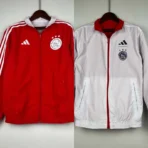 2023–2024 Ajax Wende-Windjacke (rot-weiß) Fußballtrikot 1:1 in thailändischer Qualität