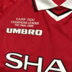 1999/00 Manchester United UCL-Finale Retro-Trikot (Heimtrikot, langärmelig) - Image 3