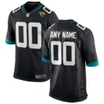 Nike-Trikot für Herren der Jacksonville Jaguars, schwarz, individuell gestaltet, Spieltrikot