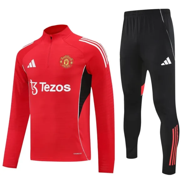 Manchester United Trainingsset (Sweatshirt + Hose) Rot 2025–26