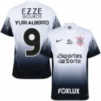 Corinthians Heimtrikot Yuri Alberto Nr. 9 inkl. kompletter Sponsorenbesetzung 2024–2025 Spieler-Version / Fan-Version Ohne Personalisierung