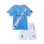 Manchester City Home Kids Soccer Jerseys Kit 2025-26