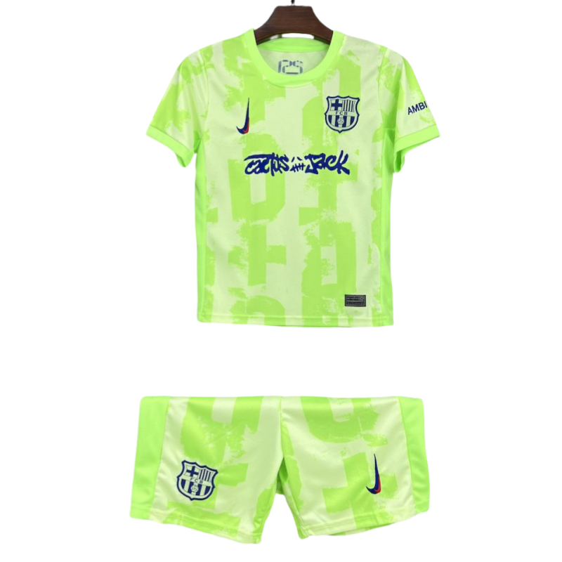 38249daaf8 Barcelona Ausweichtrikot „Travis Scott Edition“ für Kinder und Jugendliche, Fußballtrikot, Größe 24–25 - Immagine 1