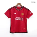 23-24 Kids Manchester United Home Jersey Kit - Image 5