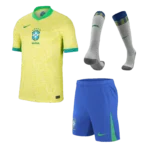 Kids Brazil Custom Home Full Soccer Kits 2024