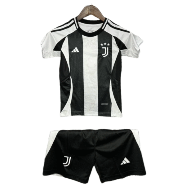 24–25 Juventus Kinder-Heimtrikot-Set (Fußball) – Trikot + Shorts