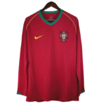 Portugal World Cup Retro Jersey Home Shirt Long Sleeves2006 - Image 2