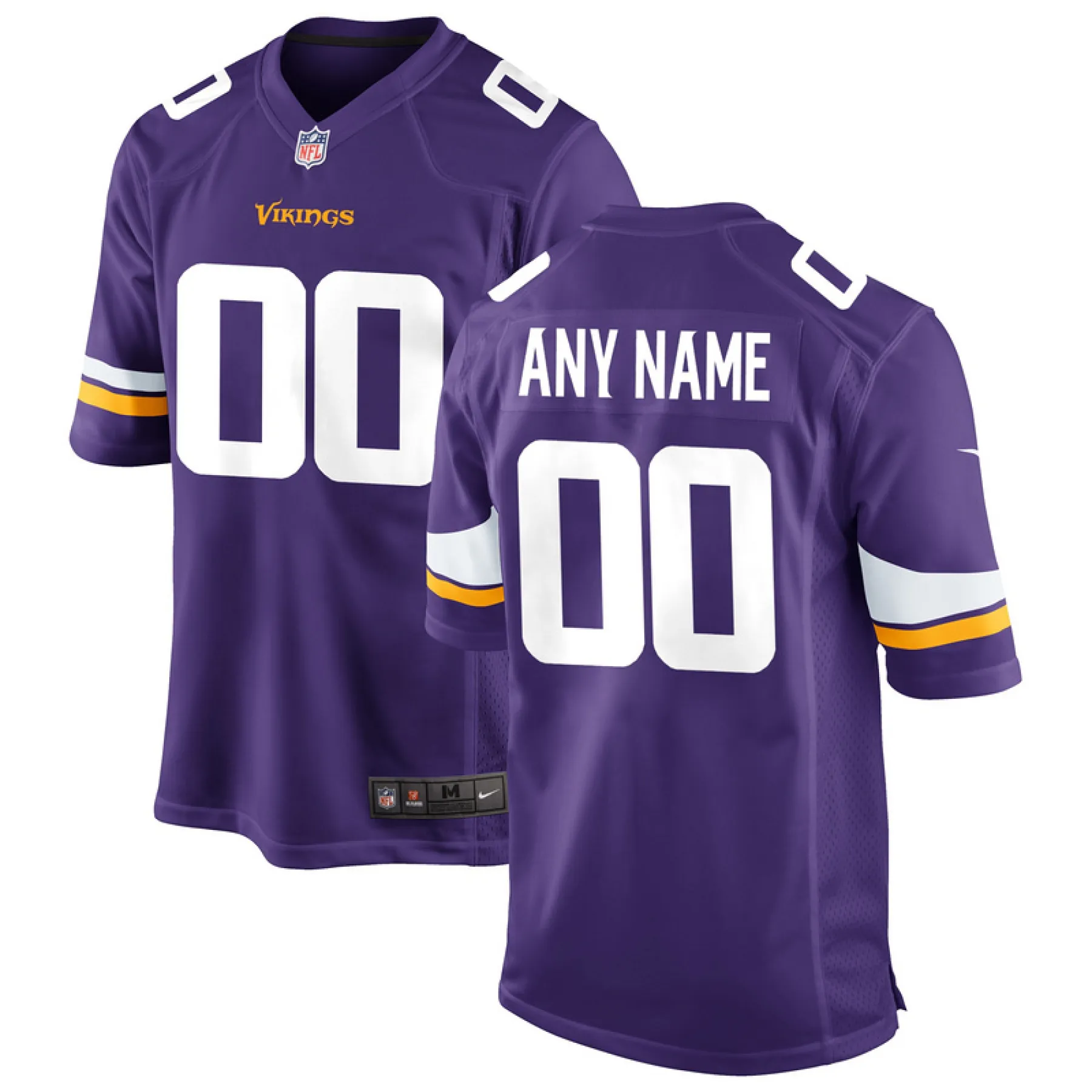 52cbf7c2b5 Men's Minnesota Vikings Nike Purple Custom Game Jersey - Imagen 1