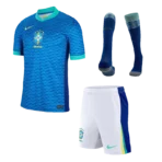 Kids Brazil Custom Away Full Soccer Kits 2024
