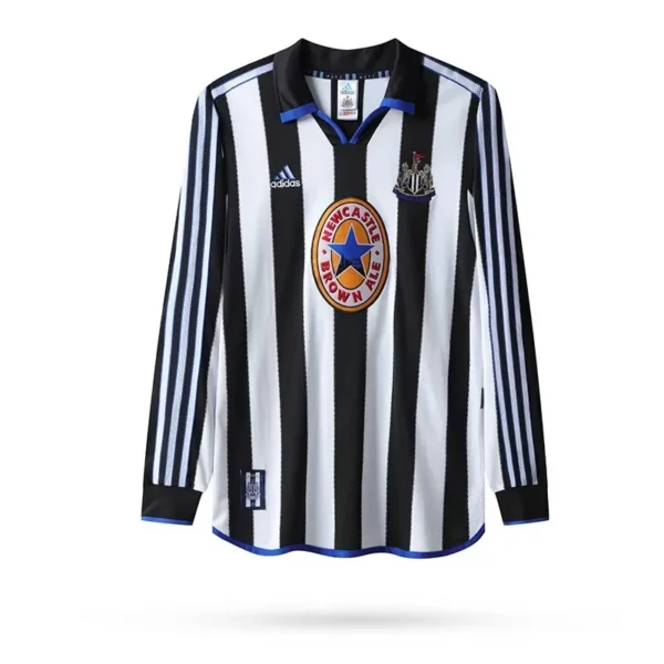 Newcastle United Retro-Trikot mit langen Ärmeln, Heimtrikot 1999/00