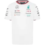 F1 Mercedes AMG Petronas Team Fahrer-T-Shirt – Weiß 2024 - Immagine 2