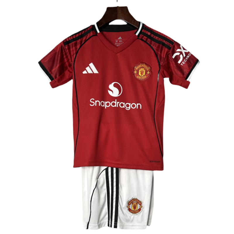 65369bfa58 Kids Manchester United Home Soccer Kits 25-26 - Immagine 1