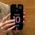 Messi Miami-Trikot, schwarz, passend für das Apple 15-Handycase (TPU-Softcase) - Image 2