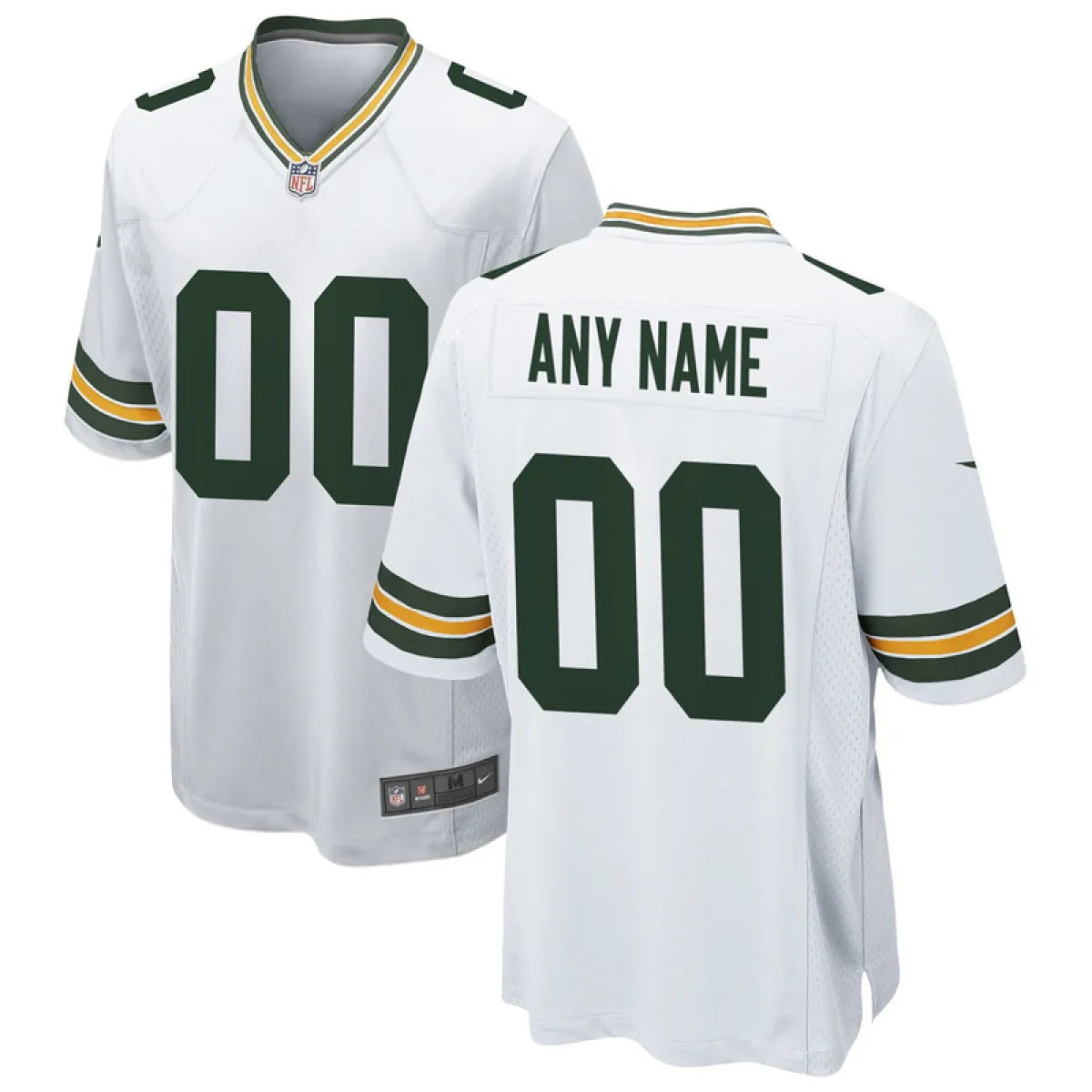 6bac6fe411 Men's Green Bay Packers Nike White Custom Game Jersey - Imagen 1