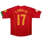 2004 Portugal Retro Jersey Home Euro Cup - Image 5