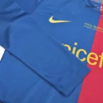 2008/09 Barcelona UCL-Finale Retro-Heimtrikot mit langen Ärmeln - Immagine 6