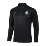 2024/2025 Al-Nassr Trainingsanzug mit halbem Reißverschluss – schwarzes Fußballtrikot - Immagine 2
