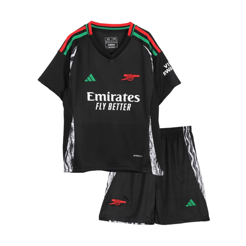 7760fbde8f 24–25 Arsenal Auswärts-Fußball-Set für Kinder: Trikot + Shorts - Image 1
