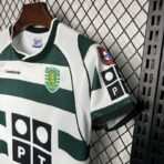 Sporting 01-03 Lissabon Heimtrikot im Retro-Stil für Kinder – Jugendbekleidung – Fußballtrikot - Immagine 5