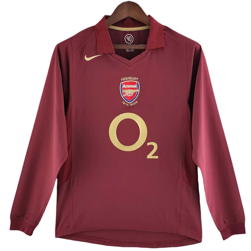 7fef0a1429 Arsenal Retro-Fußballtrikot mit langen Ärmeln (Heimtrikot) 2005/2006 - Image 1