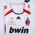 2006-07 AC Milan Ronaldo #99 Kakà #22 Maldini #3 Pirlo #21 UCL Final Retro Jersey Away Replica - Imagen 7