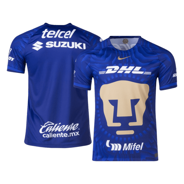 Pumas UNAM Auswärtstrikot Fußball Blau 2025–26 Fan-Version