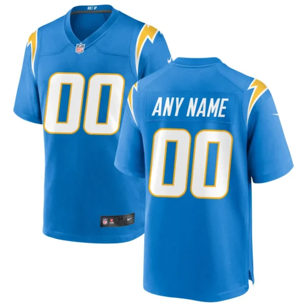 Nike-Trikot für Herren der Los Angeles Chargers in Powder Blue, individuell gestaltet