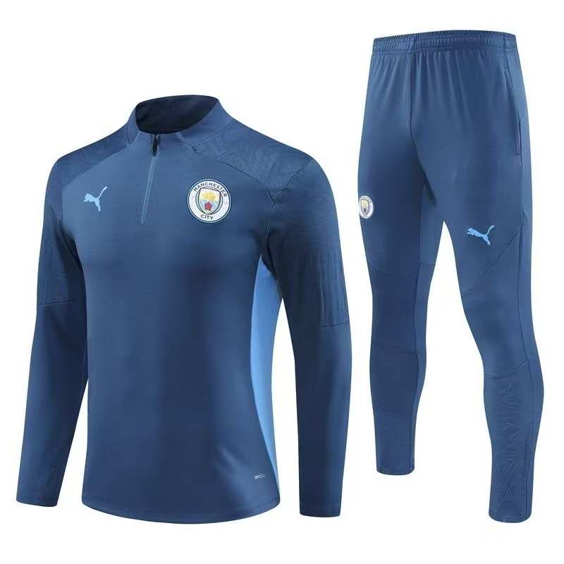 8cd3dd1c3e Kids Manchester City Zipper Sweatshirt Kit(Top+Pants) 2024-25 - Immagine 1