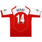 04-05 Arsenal Henry #14 FABREGAS #15 Pires #7 Bergkamp #10 Retro-Trikot, Heimtrikot-Replik - Immagine 9