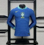 Nike Authentic Soccer Jersey Brazil Away Shirt Long Sleeve 2024 - Immagine 2