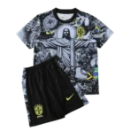 2024 Brazil Christ the Redeemer Special Kids Kit Football Jersey