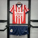 24-25 Chivas Home Soccer Kids kit Jersey+Shorts - Image 4