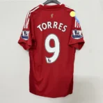 2008/09 Liverpool Gerrard #8 Torres #9 Retro Jersey Home - Image 8