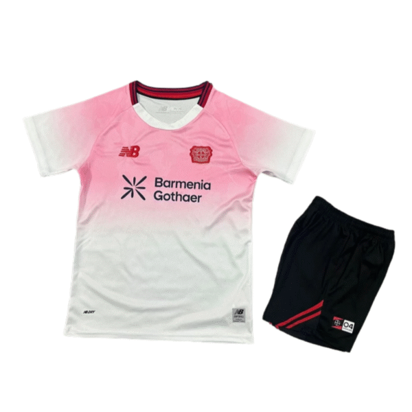 Bayer 04 Leverkusen Auswärts-Fußballtrikot 2025/26 – Kinder-Set
