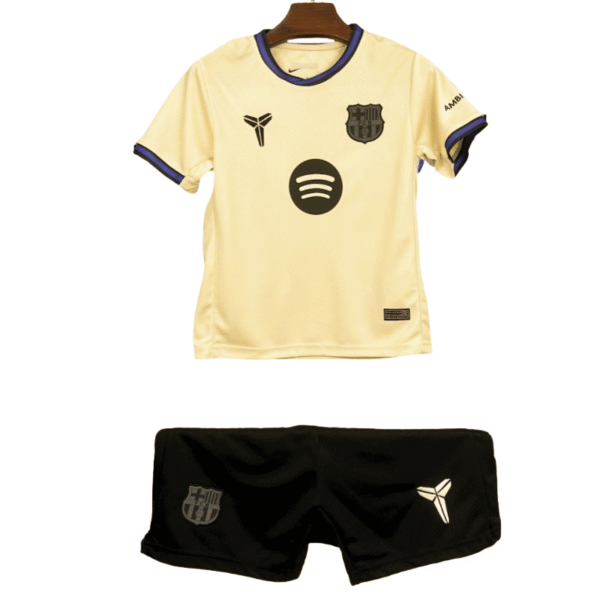 Barcelona Auswärts-Kinderfußballtrikot 2025/26