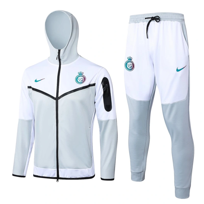 abfb05b4aa 2024/2025 Al-Nassr Long Zipped Jacket Light Grey Football Shirt - Imagen 1